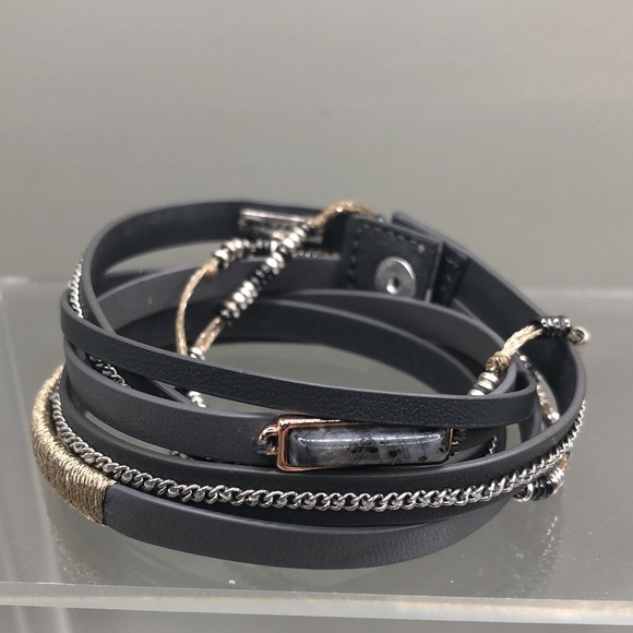 Stella and dot long wrap bracelet + Bella Ryann long wrap crystal bracelet - Picture 3 of 5